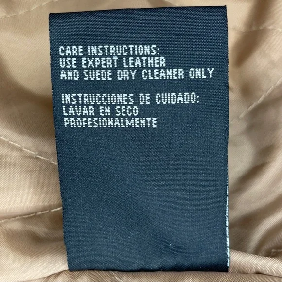 Vintage STATIC Genuine Suede Leather Patchwork Faux Fur Trim Jacket - Brown/Tan - Picture 14 of 16